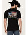 Smith & Wesson Men's USA Flag Label Short Sleeve Graphic T-Shirt, Black, hi-res