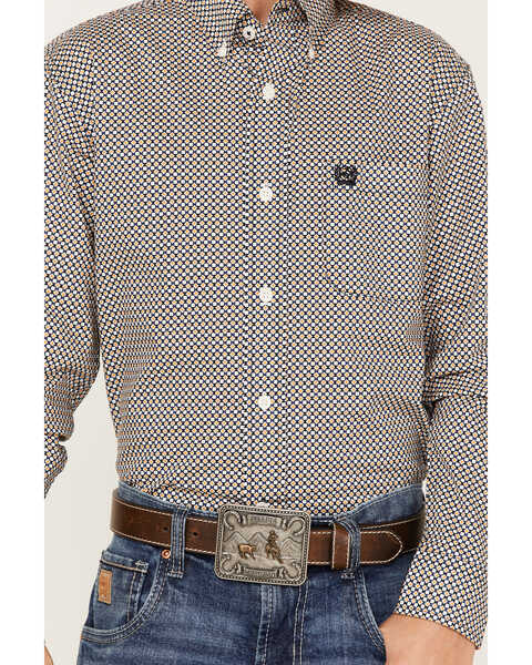 Image #3 - Cinch Boys' Dotted Geo Print Long Sleeve Button-Down Shirt, Multi, hi-res