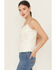 Image #3 - Idyllwind Women's Studded Fringe Faux Suede Tank Top, Ivory, hi-res
