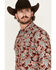 Image #2 - Cody James Men's Noah Paisley Print Long Sleeve Snap Western Shirt, Burgundy, hi-res