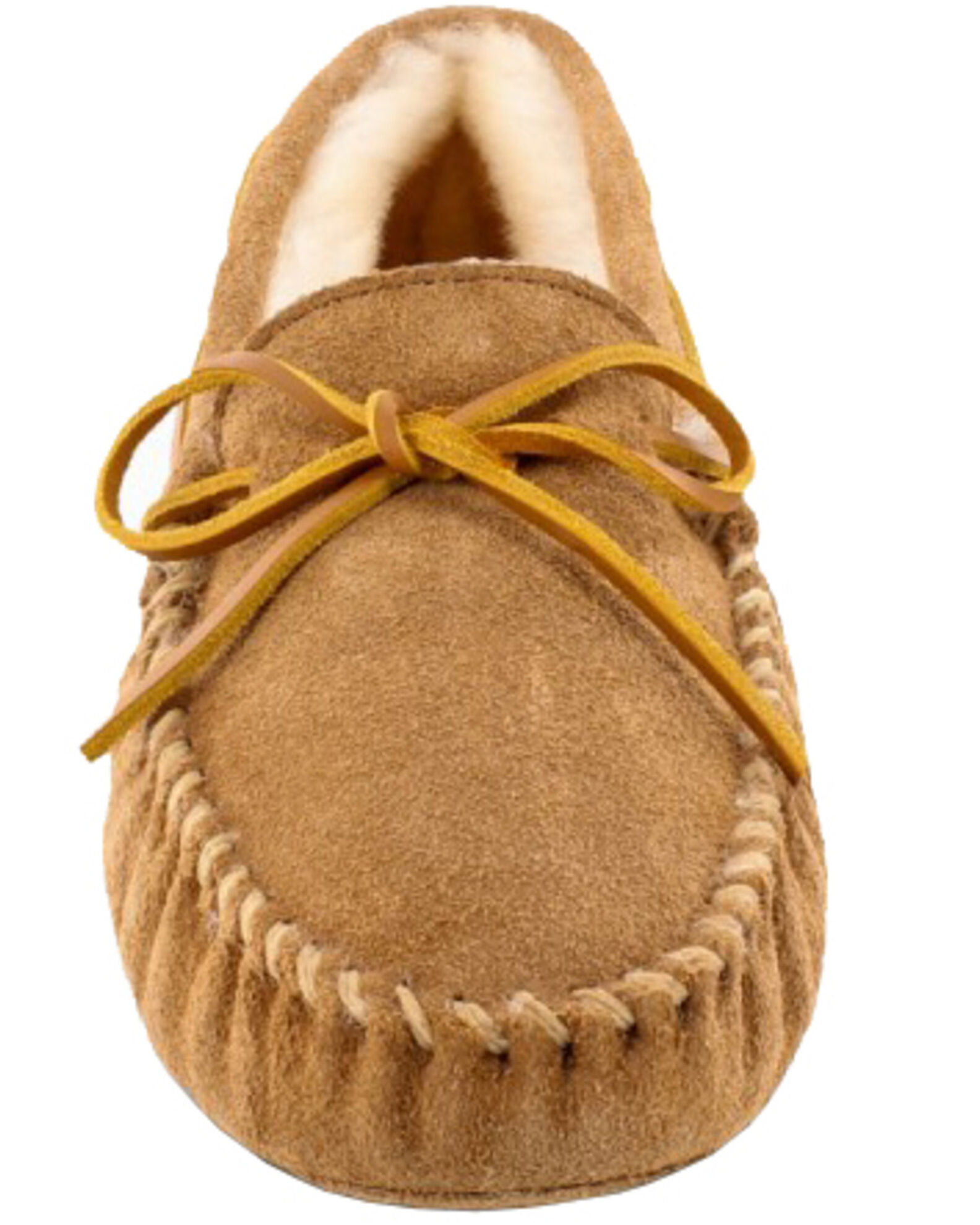 Image #3 - Minnetonka Men's Sheepskin Softsole Moccasins, Tan, hi-res