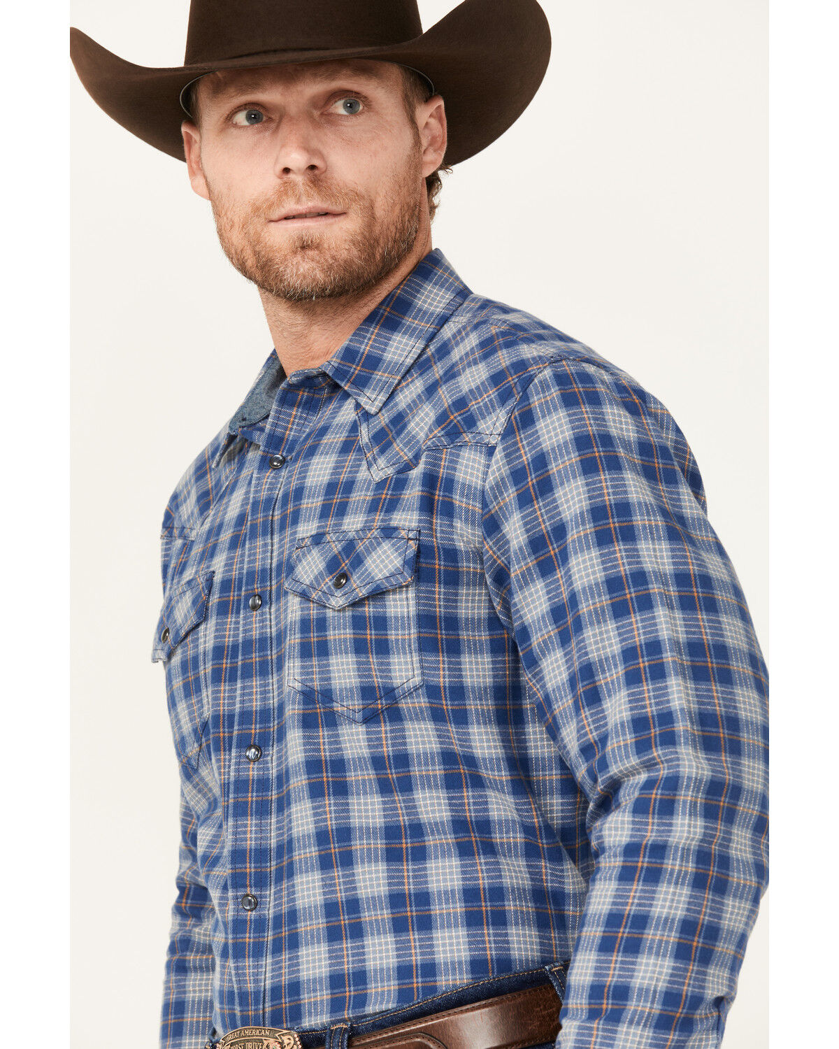Image #2 - Cody James Men's Plaid Print Long Sleeve Pearl Snap Western Shirt - Big, , hi-res