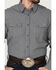 Image #3 - Blue Ranchwear Men's Stripe Washed Long Sleeve Snap Heavy Western Shirt, Light Grey, hi-res