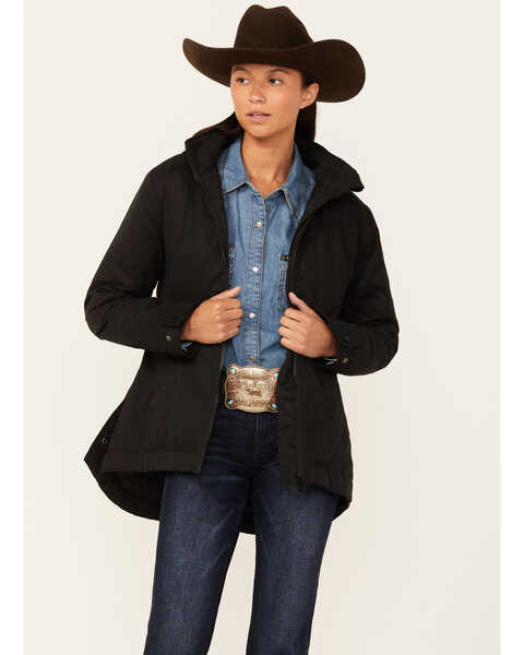 Image #1 - Outback Trading Co Women's Berber Lined Hooded Hattie Jacket , Black, hi-res