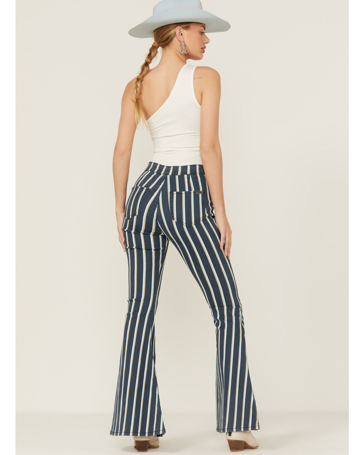 Image #3 - Rock & Roll Denim Women's Bargain Bell Stripe Flare Jeans, , hi-res