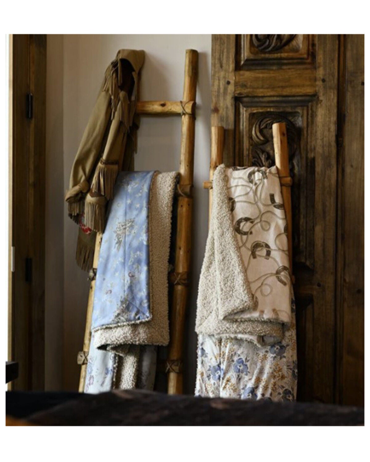 Image #3 - HiEnd Accents Pierre Equestrian Cotton Sateen Teddy-Backed Throw Blanket, Brown, hi-res