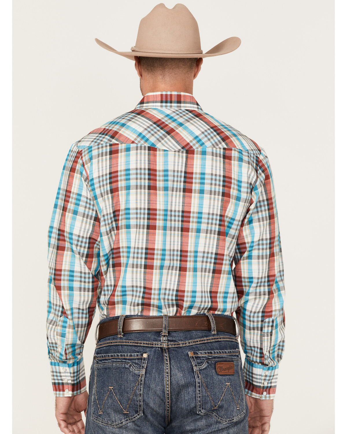 Image #4 - Roper Men's Classic Large Plaid Print Long Sleeve Pearl Snap Western Shirt, , hi-res
