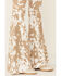 Saints & Hearts Women's Cow Print High Rise Raw Hem Flare Jeans, Taupe, hi-res