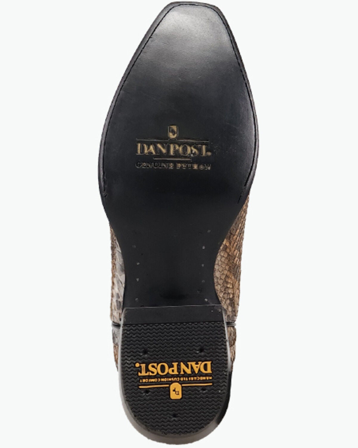 Image #7 - Dan Post Men's Exotic Python Western Boots - Snip Toe, Grey, hi-res