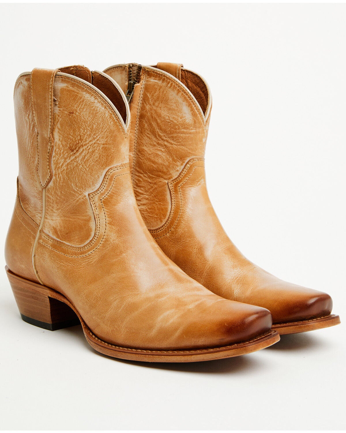 Image #4 - Cleo + Wolf Women's Fern Western Booties - Fashion Square Toe, Tan, hi-res