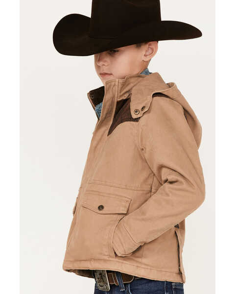 Image #2 - Cody James Boys' Rancher Fleece Lined Coat , Beige/khaki, hi-res