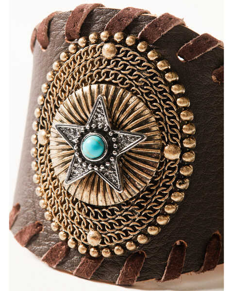 Idyllwind Women's Abernathy Leather Cuff Bracelet, Multi, hi-res