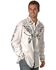 Scully Men's Floral Embroidered Vintage Long Sleeve Western Shirt, White, hi-res
