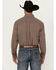 Image #4 - George Strait by Wrangler Men's Striped Print Long Sleeve Button-Down Stretch Western Shirt, Dark Brown, hi-res