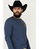 Image #3 - Cody James Men's Country On Steerhead Logo Long Sleeve Graphic T-Shirt , Navy, hi-res