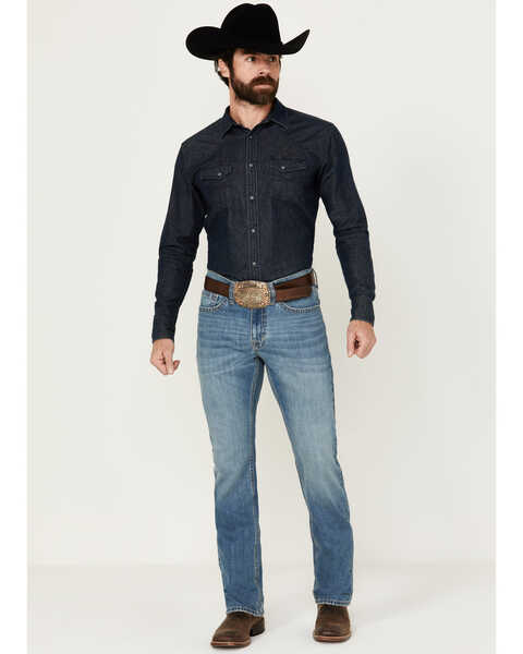 Image #1 - Cody James Men's Roughstock Medium Wash Slim Straight Rigid Denim Jeans , Blue, hi-res