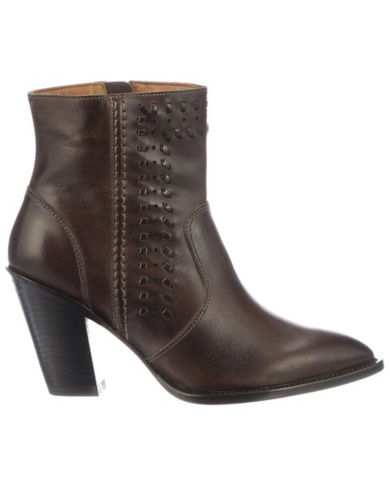 Lucchese Women's Piper Fashion Booties - Medium Toe, Chocolate, hi-res