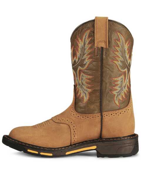 Ariat Boys' Workhog Western Boots - Square Toe, Aged Bark, hi-res