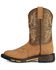 Ariat Youth Boys' Workhog Western Boots - Square Toe, Aged Bark, hi-res