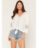 Image #1 - Lovestitch Women's Embroidered Long Sleeve Shirt, White, hi-res