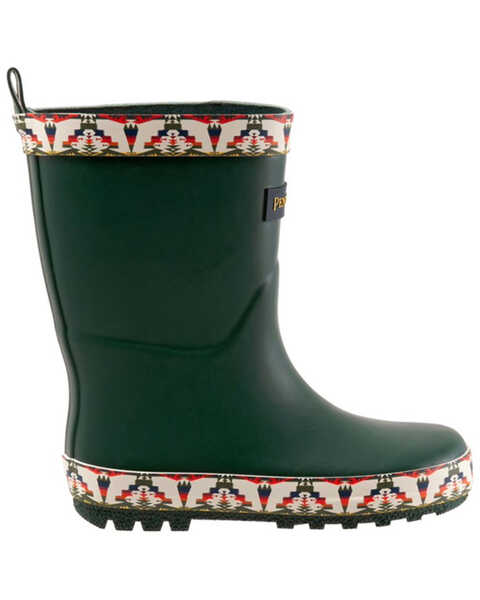 Image #2 - Pendleton Girls' Tucson Rain Boots - Round Toe, Green, hi-res