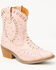 Image #1 - Dingo Girls' Lace Precious Studded Western Boots - Snip Toe, Pink, hi-res