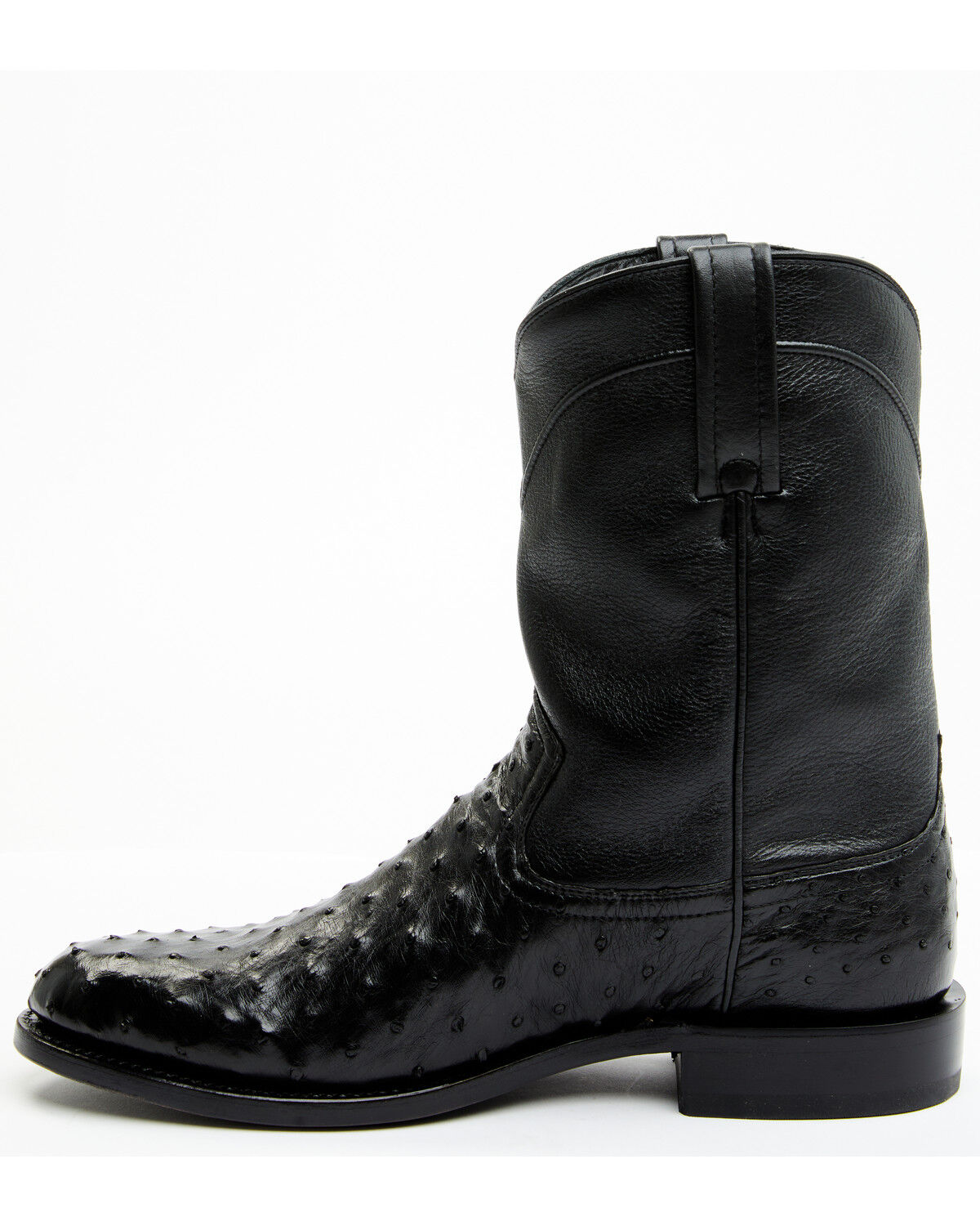 Image #3 - Cody James Black 1978® Men's Carmen Exotic Full-Quill Ostrich Roper Boots - Round Toe, Black, hi-res