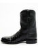 Image #3 - Cody James Black 1978® Men's Carmen Exotic Full-Quill Ostrich Roper Boots - Round Toe, Black, hi-res