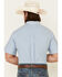 Cody James Core Men's Zion Dobby Stripe Short Sleeve Button Down Western Shirt , Blue, hi-res
