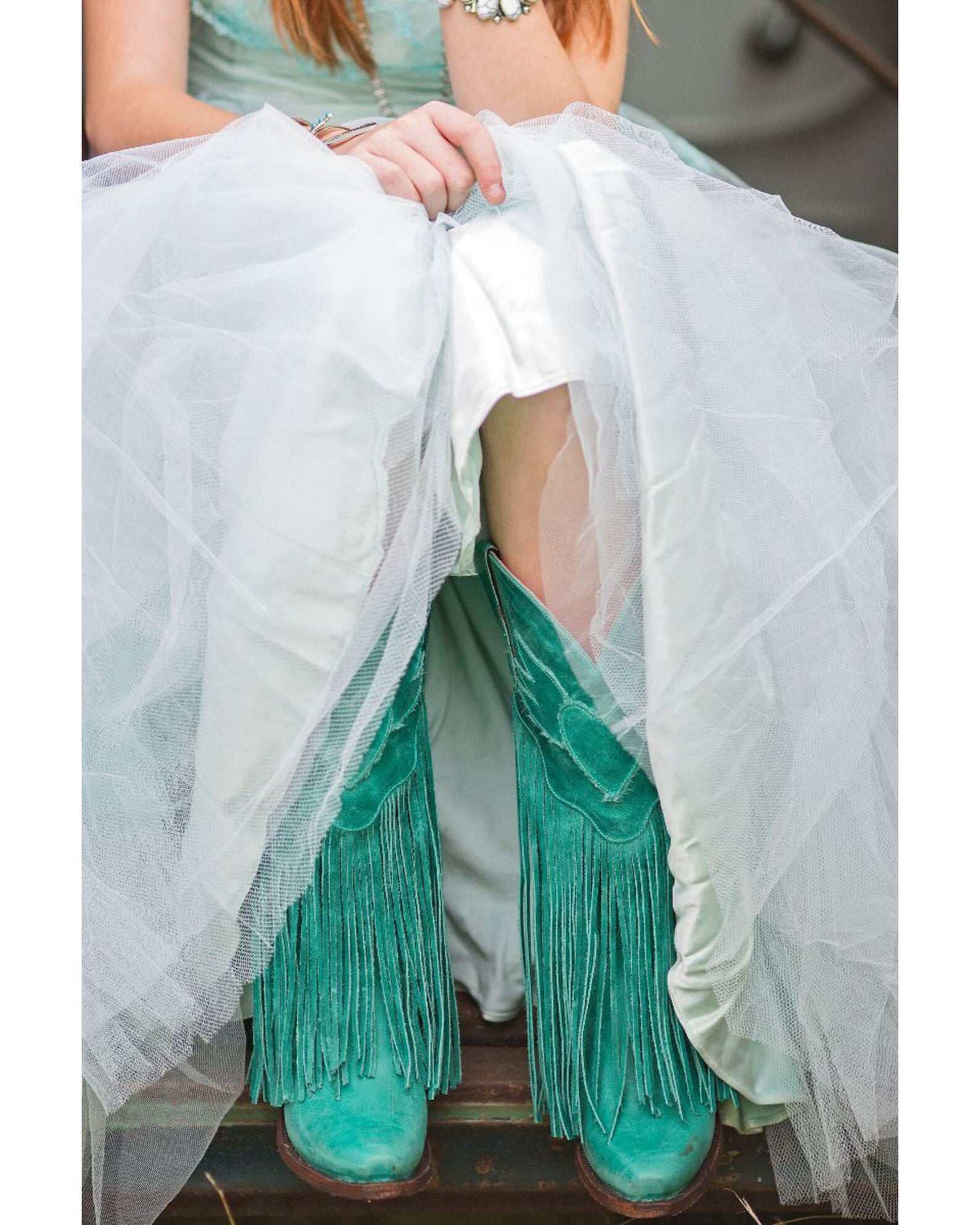 JUNK GYPSY Thigh High Fringe Boots