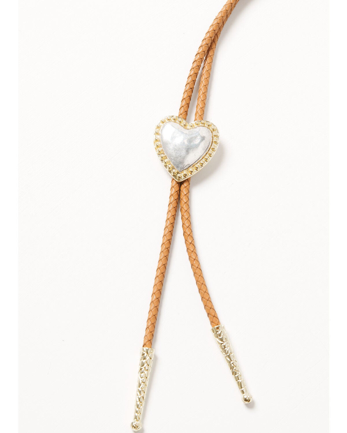 Image #1 - Shyanne Women's Western Muse 2-Ton Heart Concho Bolo Tie, Gold, hi-res