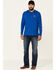 Image #2 - Hooey Men's Captain Bamboo Logo Long Sleeve Hooded T-Shirt, Blue, hi-res