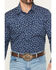 Image #3 - Cody James Men's Tidal Wave Micro Floral Print Long Sleeve Snap Western Shirt, Navy, hi-res