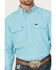 Image #2 - Wrangler Men's Solid Long Sleeve Button-Down Performance Western Shirt, Blue, hi-res