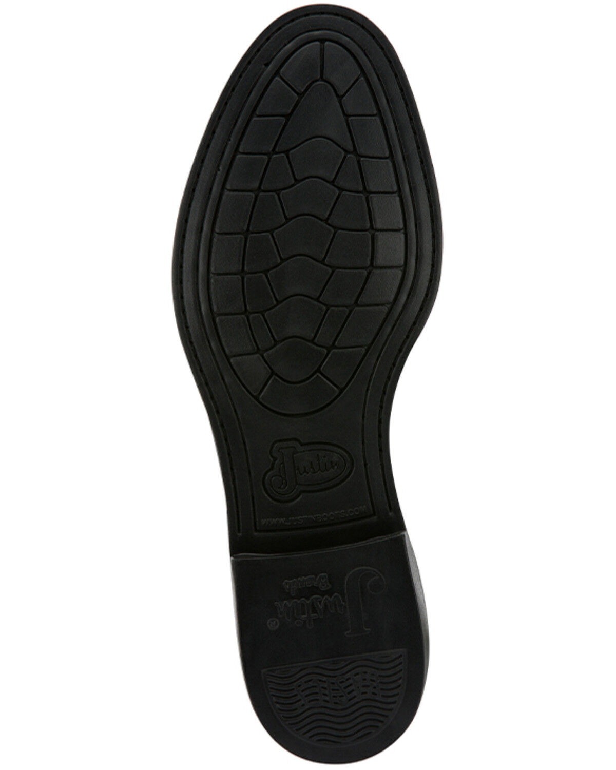 Image #7 - Justin Men's Basics Roper Western Boots - Medium Toe, Black, hi-res