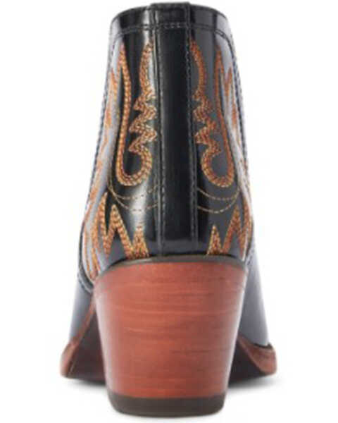Ariat Women's Dixon Patent Spade Western Booties - Snip Toe, Black, hi-res