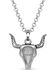 Image #2 - Montana Silversmiths Women's Sky Touched Steer Head Necklace, Silver, hi-res