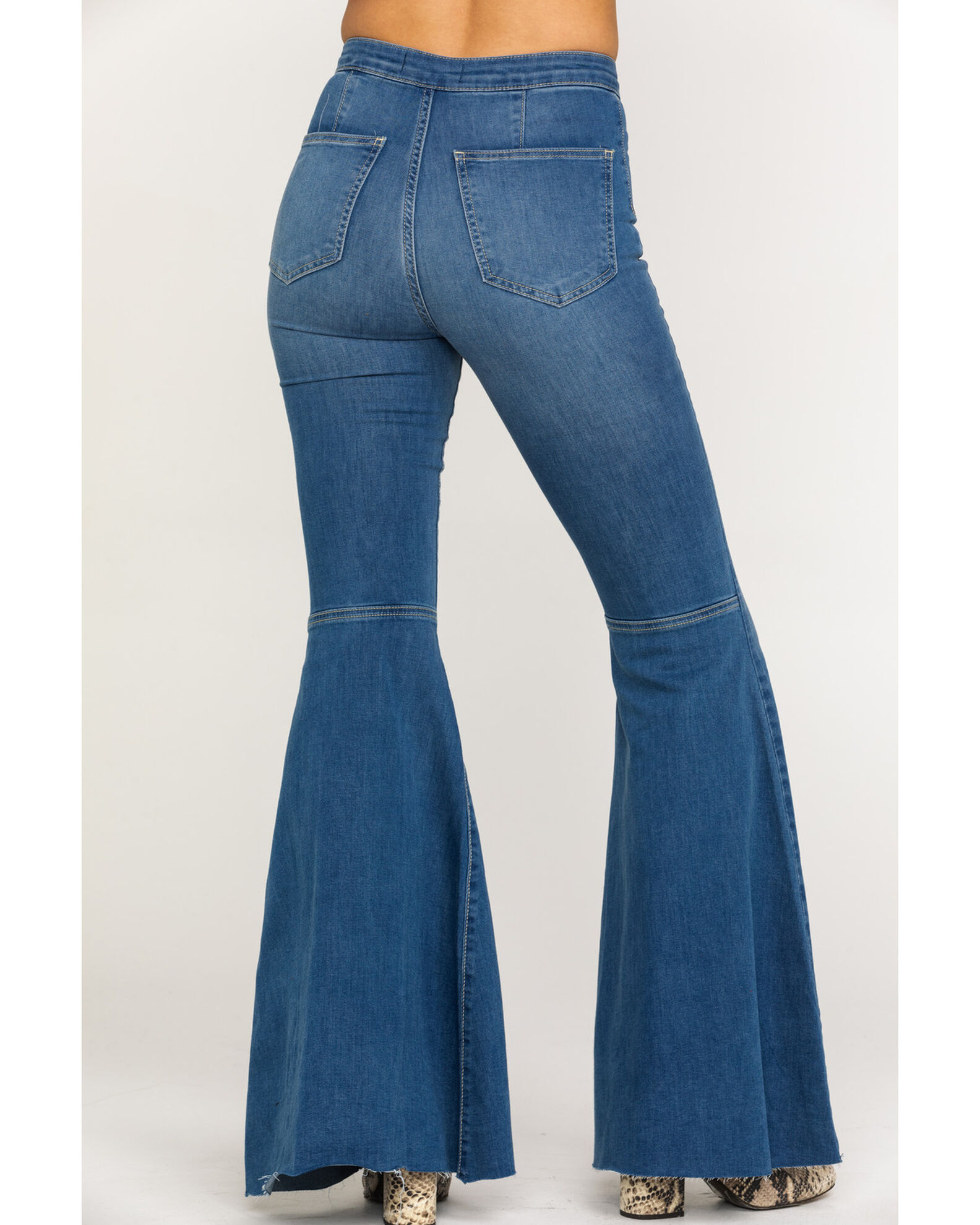 Just float on flare jeans short sales
