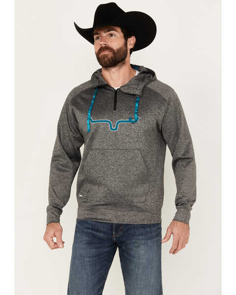 Kimes Ranch Men's Rockford Tech Hooded Sweatshirt, Heather Grey, hi-res