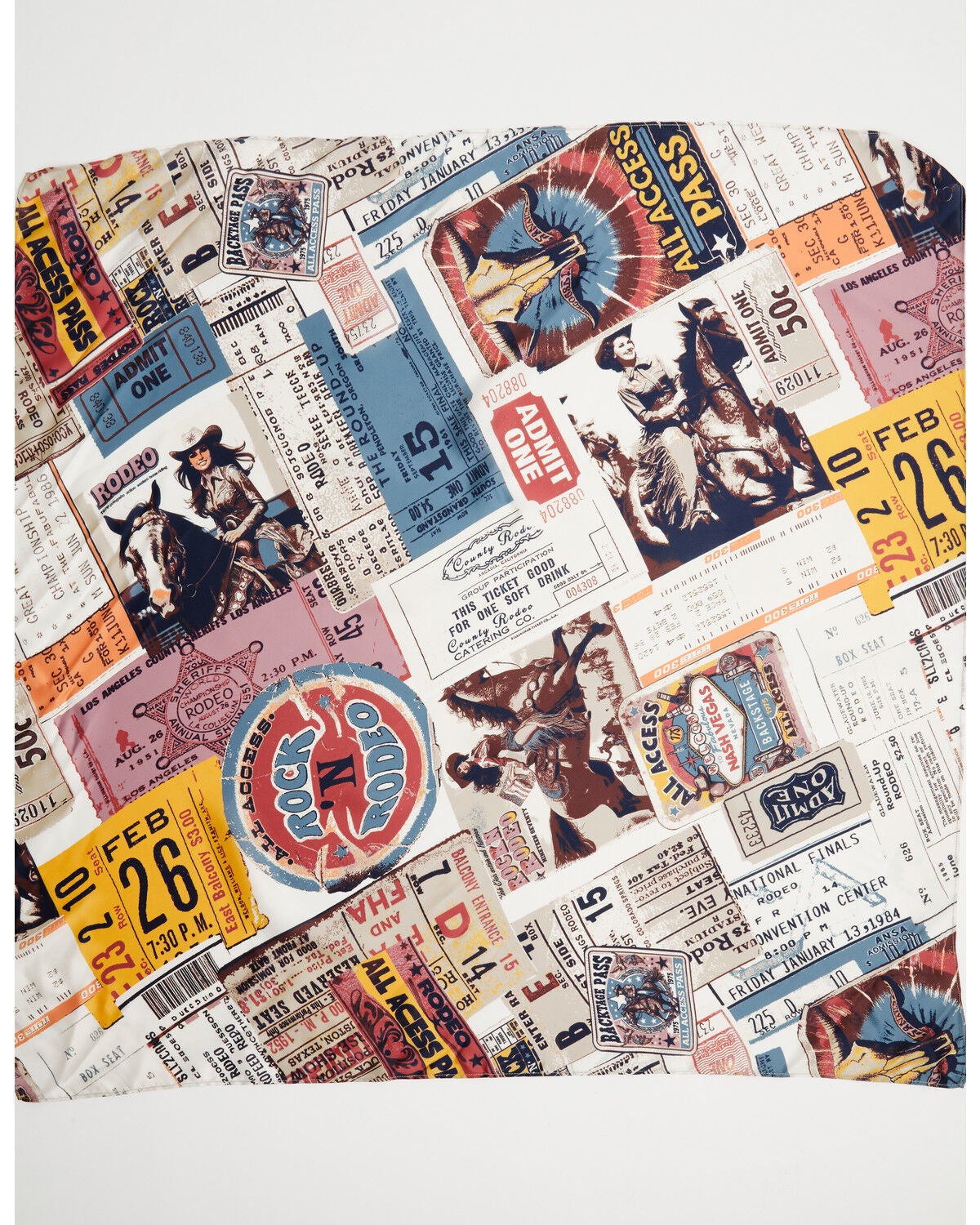 Image #2 - Idyllwind Women's Postcard Print Wild Rag, Cream, hi-res