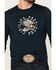 Image #3 - Cody James Men's Navy Die Free Eagle Graphic Long Sleeve T-Shirt , Navy, hi-res
