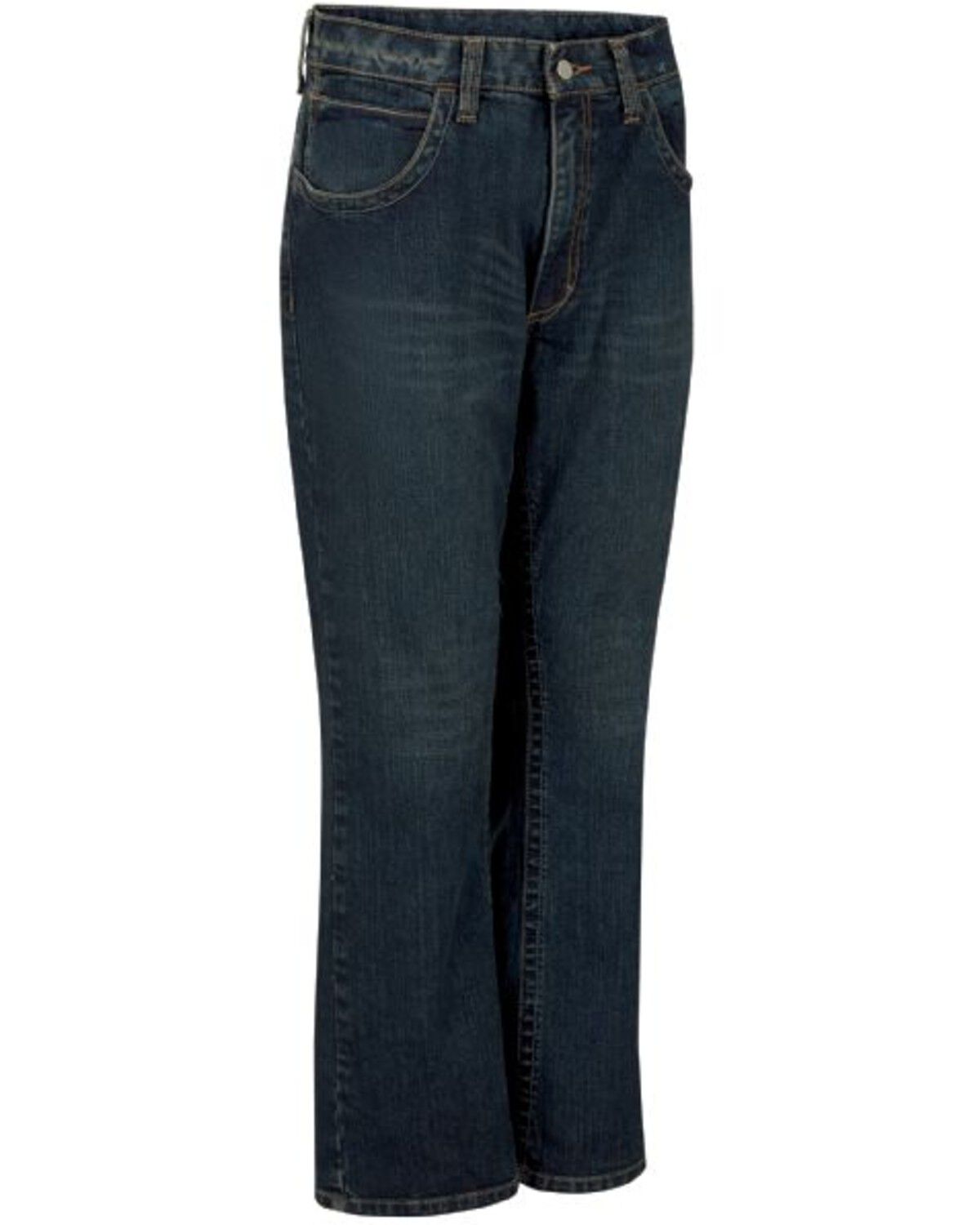 Image #2 - Bulwark Men's FR Relaxed Boot Work Jeans, Indigo, hi-res