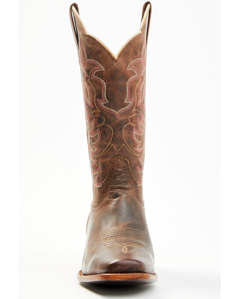 Shyanne Women's Cassidy Spice Combo Leather Western Boots - Square Toe , Brown, hi-res