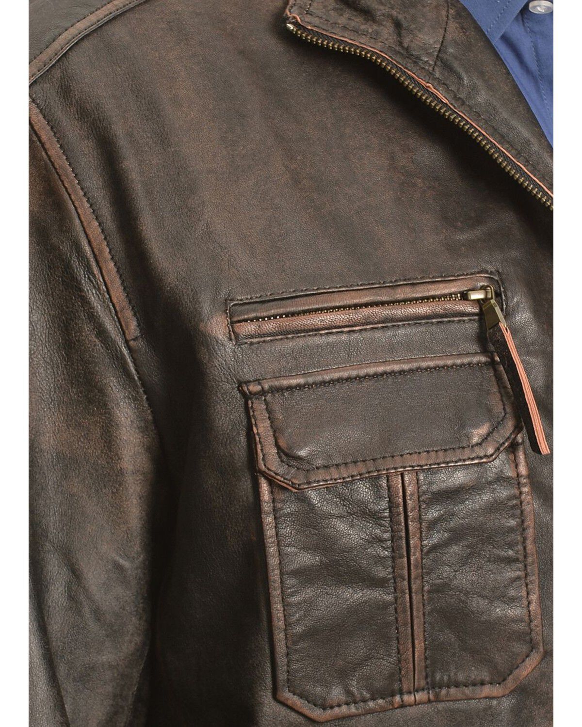 Image #2 - Scully Vintage Lamb Jacket, Brown, hi-res