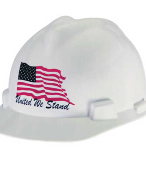 MSA Men's United We Stand VGard Cap Style Work Hard Hat , White, hi-res