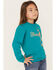 Image #2 - Wrangler Girls' Horseshoe Moon Graphic Sweatshirt, , hi-res