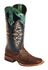 Image #1 - Lucchese Women's Handmade 1883 Amberlyn Full Quill Ostrich Western Boots - Square Toe , Sienna, hi-res