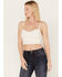 Image #1 - Shyanne Women's Mesh Embroidered Bandeau Tank Top, Cream, hi-res