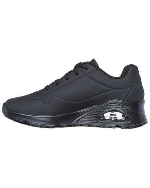 Image #2 - Skechers Women's Relaxed Fit Uno Sr Work Shoes - Round Toe , Black, hi-res
