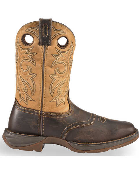 Durango Rebel Saddle Cowboy Boots - Broad Square Toe, Brown, hi-res